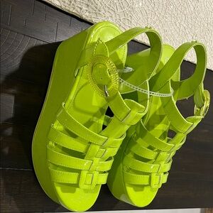 Brand new Circus by Sam Edelman Neon Green Platform Sandals